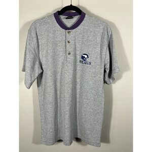 Vintage 90s NFL OFFICIAL LICENSED Minnesota Vikings Henley Shirt Medium